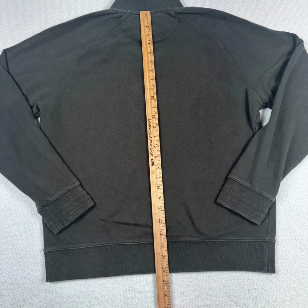 Brooks Brothers Red Fleece‎ Pullover 1/4 Zip Mens Large Green/Gray Logo